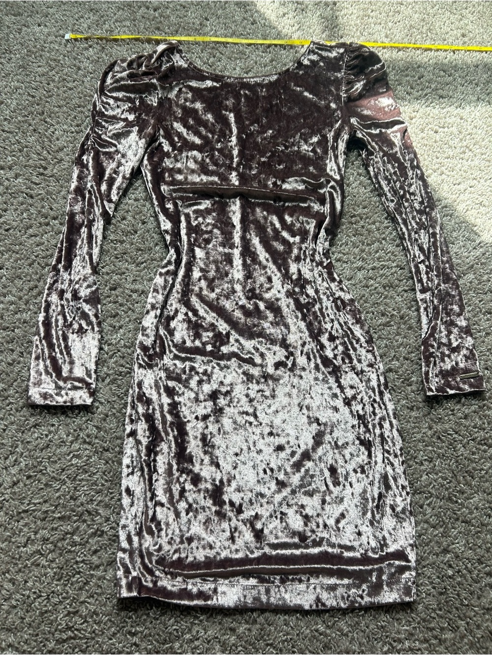 Velvet purple formal dress